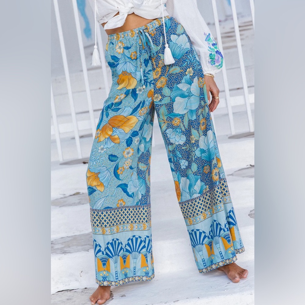 Nine Lives Bazaar Sunday Pants in Azure
